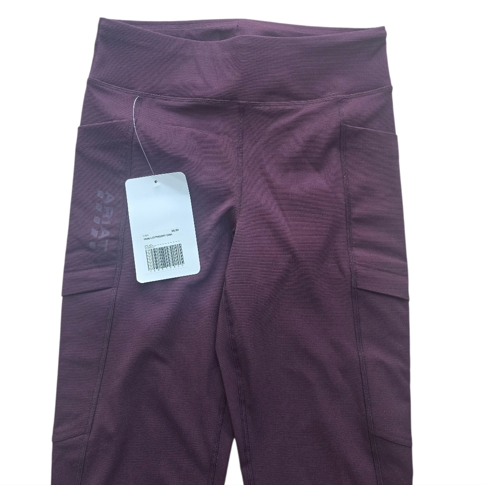 Ariat Rebar Lightweight Leggings In Malbec - Picture 2 of 7